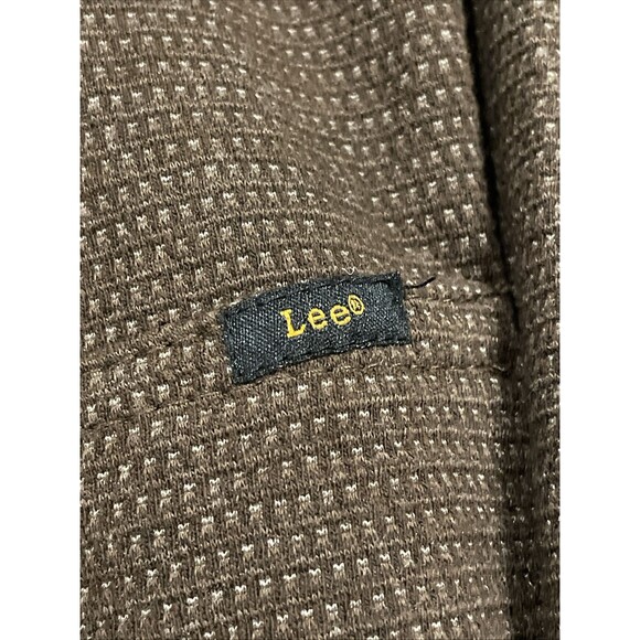 Lee Men's Full Zip Textured Hoodie Size LARGE Regular Fit Brown Bark NEW - Picture 4 of 5
